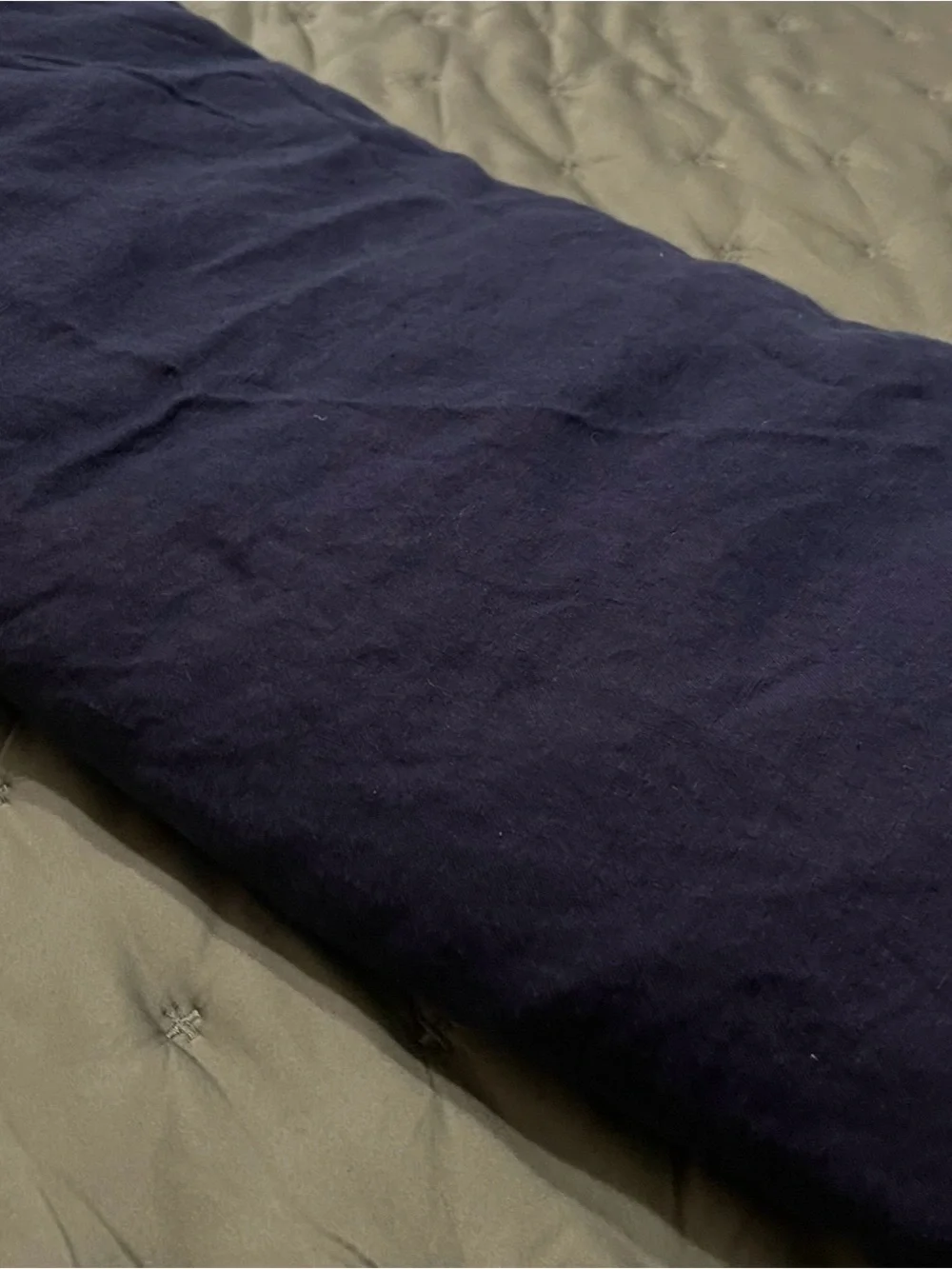 Quince European Linen 1 Piece Duvet Cover, Full/Queen (Navy)  NO SHAMS